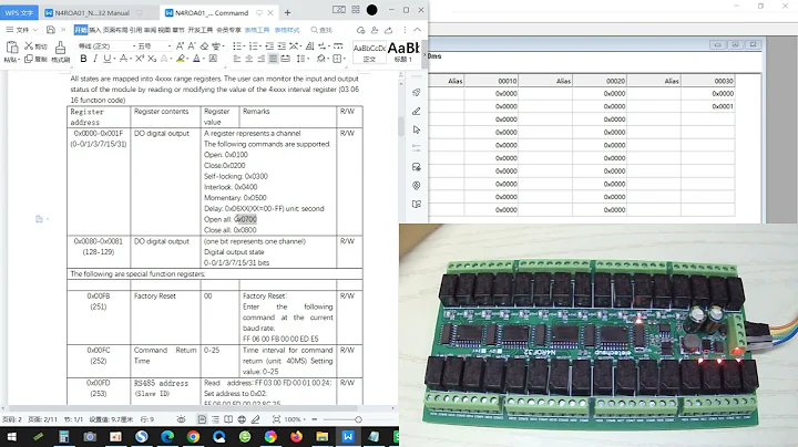 N4ROF32 32CH Micro Size MODBUS RTU RS485 Relay Board