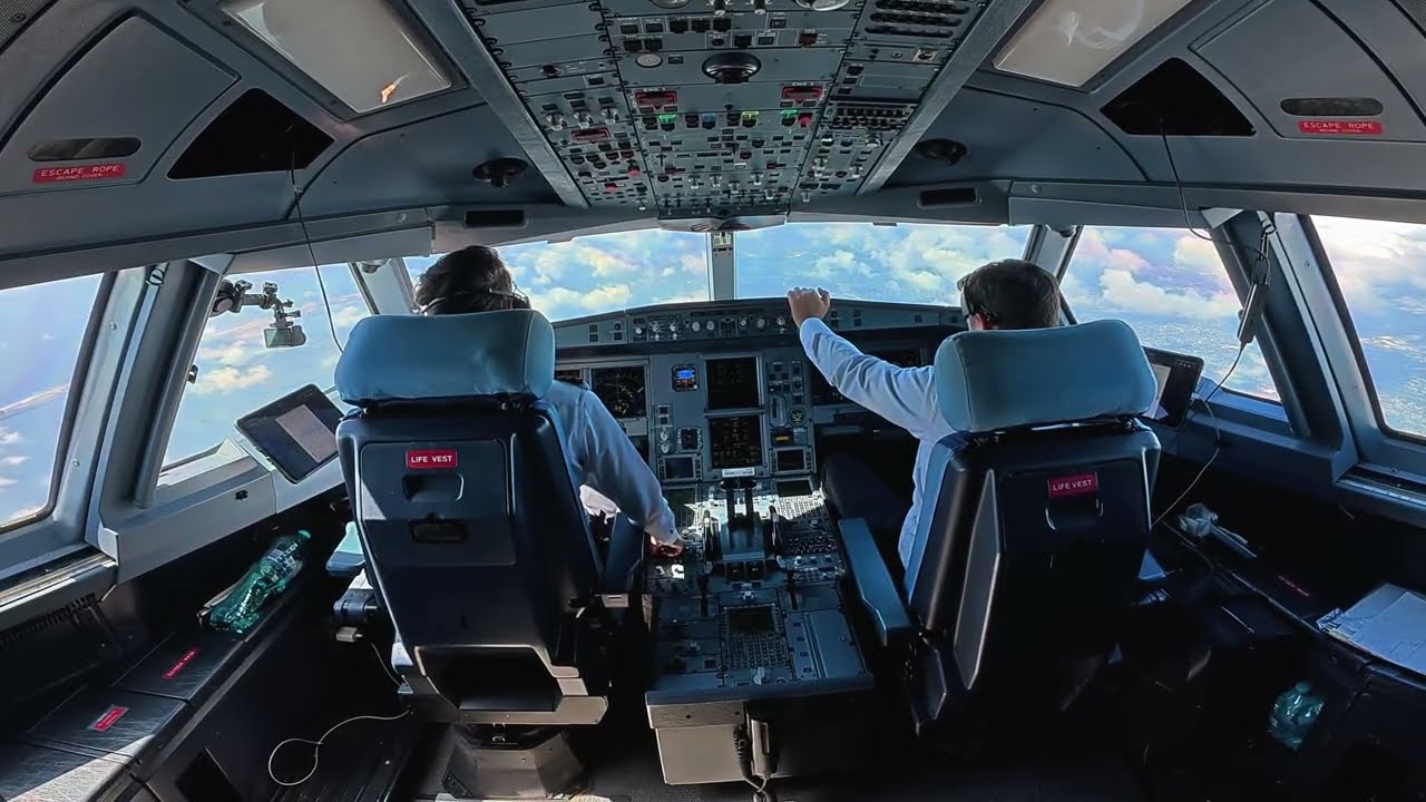 Airbus 330 Heavy EPIC Gusty Crosswind Landing New York RWY22L | Cockpit View
