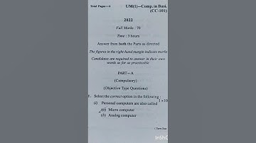 Kolhan university (Com. pg sem-1) Computer Application in Business 2022-24