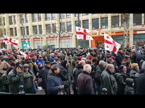 Mikheil Saakashvili - მიხეილ სააკაშვილის მხარდასაჭერი მსვლელობა რუსთაველის პროსპექტზე