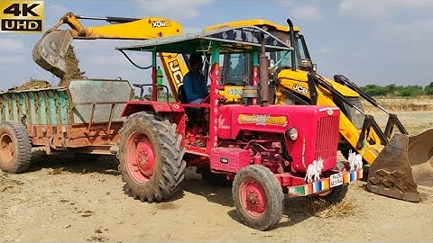 Mahindra 575 Di Power Plus Tractor With Full Load Trolley Pulling Out Failed | Jcb 3dx Machine | CFV