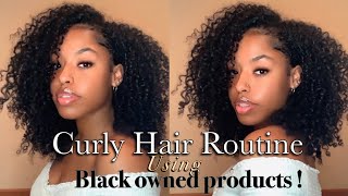 2021 FAVORITE CURLY HAIR ROUTINE| Black owned products| Sequoyalee