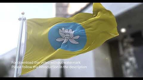 Kalmykia flag with 3d effect blowing in the wind 3D Flag V2 long