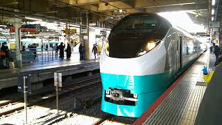 2022年12月30日　E657系K17編成(フレッシュひたちグリーンレイク塗装)「ひたち12号」品川行き　上野駅発車