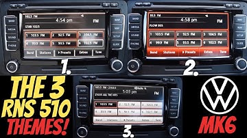 How To Change The Theme On A VW MK6 RNS 510 Stereo / Radio