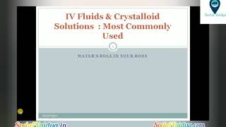 IV Fluids & Crystalloid Solutions : Most Commonly Used | Intravenous Fluid Therapy | Social Vaidya