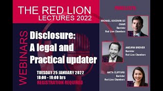 Disclosure: A legal and practical updater
