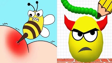 Snake Run Race vs Draw To Smash - Satisfying ASMR Gameplay All Levels