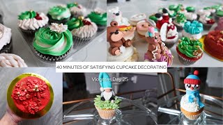 40 Minutes of Satisfying Cupcake Decorating | 25 Days of Cupcake Decorating | Vlogmas Day 24 by Sweet Dreams Bake Shoppe 1,262 views 5 months ago 40 minutes