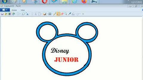 How to draw #DISNEY JUNIOR logo IN MS PAINT BY K. E. D. ARTS.