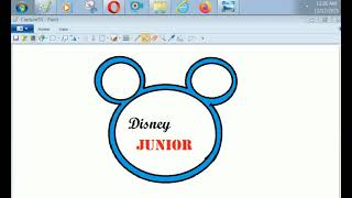 How to draw #DISNEY JUNIOR logo IN MS PAINT BY K. E. D. ARTS.