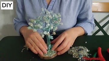 DIY How to make easy a gem tree Cách làm cây đá phong thủy đơn giản nhất