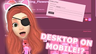 HOW TO GO TO ROBLOX DESKTOP VIEW ON MOBILE + SELL GAMEPASSES FOR ROBUX screenshot 3