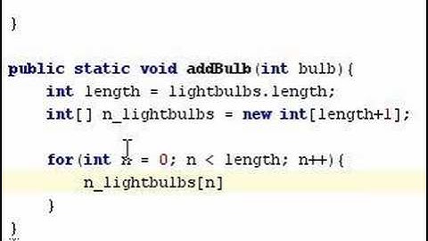Java 08: Advanced Arrays