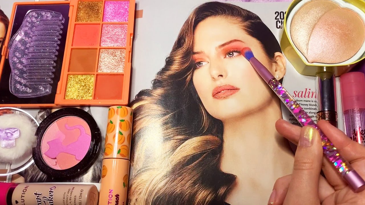 ASMR Applying Makeup to Magazines (Whispered) #7