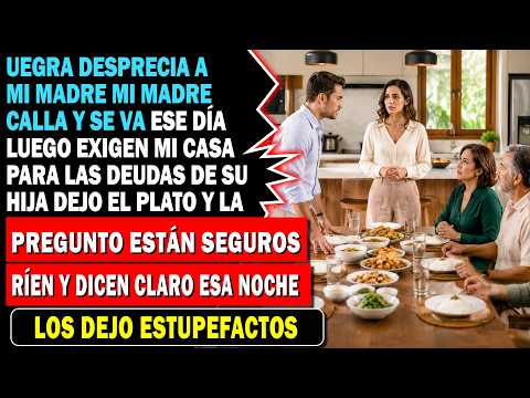 Mandaron A Mi Madre A Comer A La Cocina. ¡Mi Marido Dio Un Golpe Sobre La Mesa Y Dejó A Mis Suegros