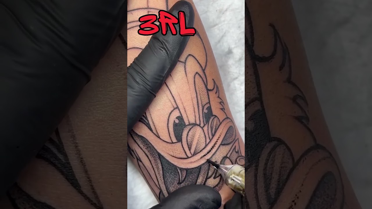 Tattoo Stipple Shading Disney Design w 3 Round Liner