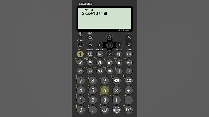 Using Solver For A Linear Equation On A Casio fx-991CW Classwiz | #shorts