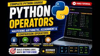 Python Operators mastering various Operators Part 4