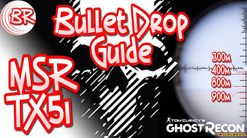 MSR Sniper + TX5i Scope - 1Km Bullet Drop Guide - BIG DROP DIFFERENCES! - Ghost Recon: Wildlands