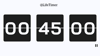 45 Minutes Flip Timer with Ticking Sound #45minutes #timer
