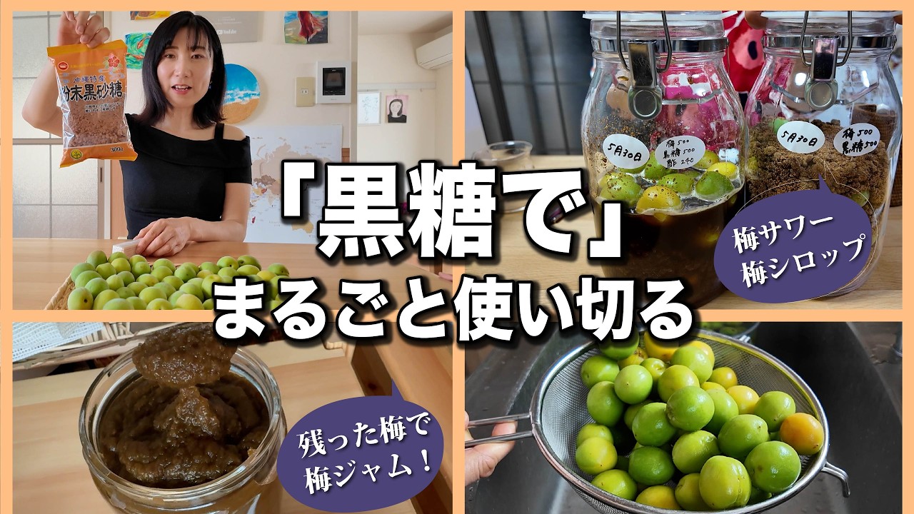 Plum Prep] Making Plum Syrup and Plum Sour with Brown Sugar | Plus