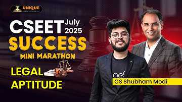 CSEET JULY 2025 | SUCCESS MINI MARATHON | LEGAL APTITUDE | CS SHUBHAM MODI SIR