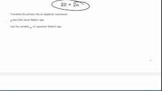 Section 3.5 Translating  A Phrase into a Two-Step Expression