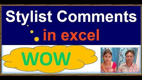 How to Comment in Shape in Excel | Change Your Comment Shape in Excel