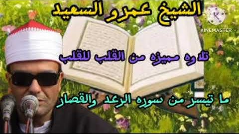 الشيخ عمرو السعيد القارئ بجمهورية مصر العربية ما تيسر من سوره الرعد والقصار