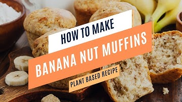 🍌 Moist & Fluffy Banana Nut Muffins | Easy Vegan Recipe | Healthy Breakfast or Snack Idea
