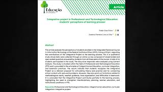 Integrative project in Professional and Technological Education