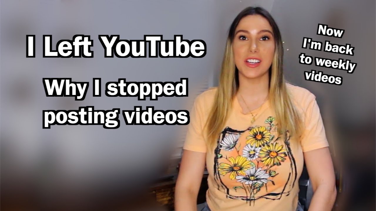 Why I Left YouTube and Stopped Posting Videos.... but now I'm back to ...