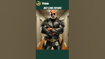 police, open up! 😂 #ai #funny #shorts #aiart #meme #therock #police #memes #lol