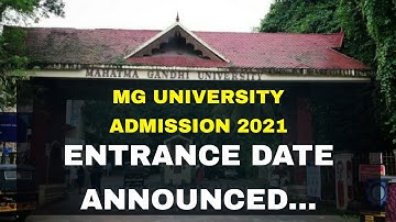 CAT MGU ENTRANCE DATE 2021 | MG university Kottayam | Entrance 2021