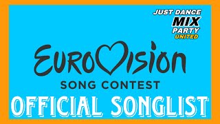 Eurovision Event - Just Dance Mix Party United - Official Songlist