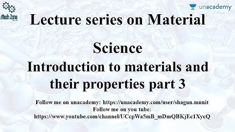 Material Science lecture 5: For GATE, ESE, SSC JE, PSU, BARC, SAIL, ONGC, IOCL.