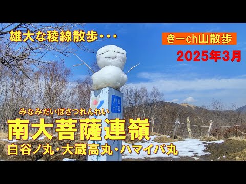 甲州アルプス【大菩薩連嶺】「白谷ノ丸・大蔵高丸・ハマイバ丸」雪との格闘！2025年3月