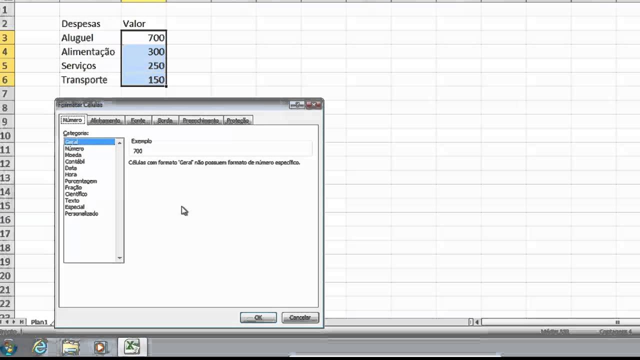 Microsoft Excel 2010 Formatar C lulas YouTube