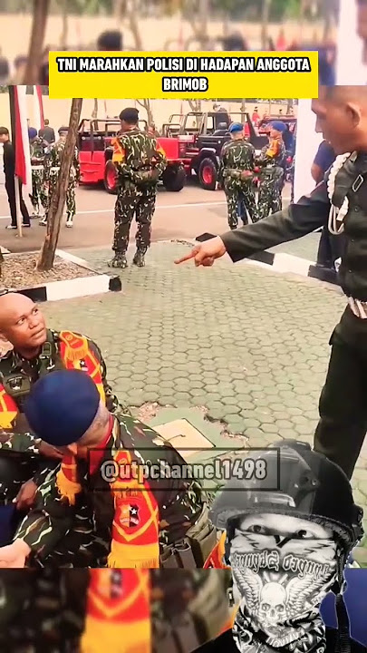 TNI MARAHI ATASAN BRIMOB DI HADAPAN ANGGOTA NYA #shorts #lucu #tni #ngakak #tentara #komando #tniad