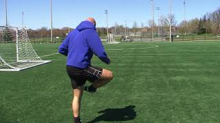Aerial Ball Control Receiving Inside, Laces/Sole, Outside