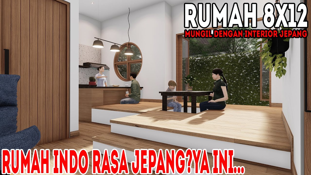 Desain rumah mungil 8x12 dengan interior full jepang (lahan 8x15)