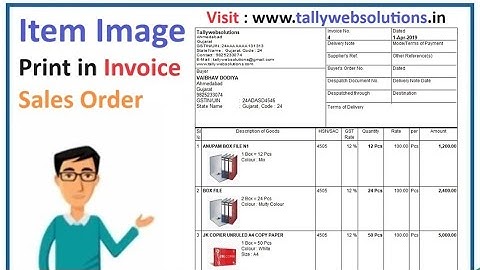 Item Image Print in Invoice in Tally Prime | Item Image Print in Quotation SalesOrder