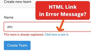 Laravel Validation: HTML Link in Error Message?