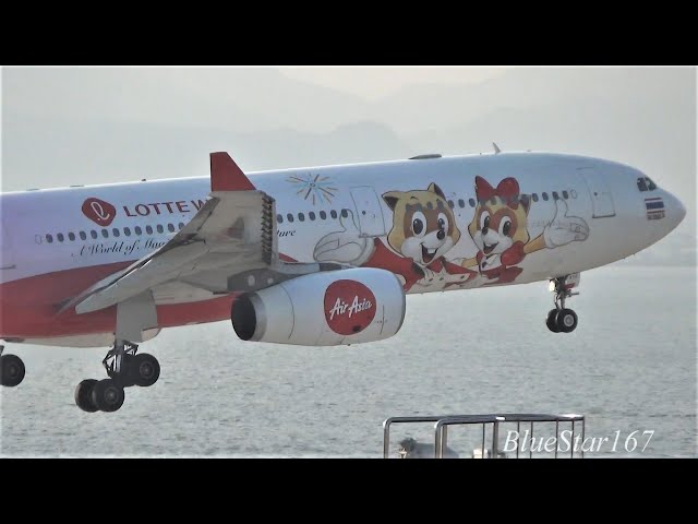 LOTTE WORLD] Thai AirAsia X Airbus A330-300 (HS-XTD) landing