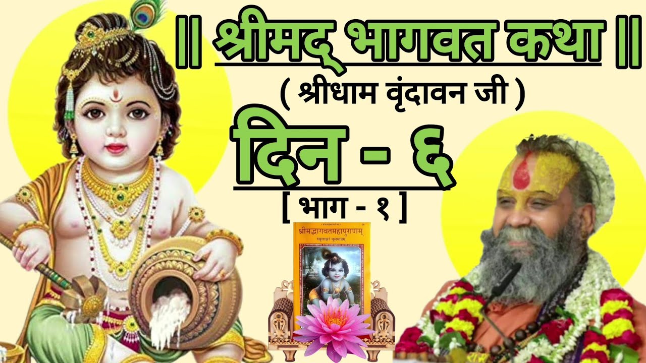 || श्रीमद् भागवत कथा || [ दिन - ६ ; भाग - १ ] ( श्रीधाम वृंदावन जी )