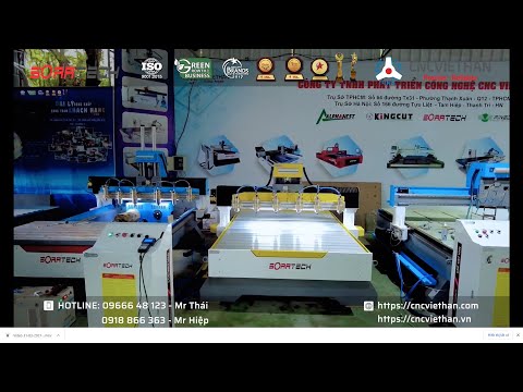 Video Máy Khắc Gỗ CNC 6 Đầu - CNC Việt Hàn - youtube