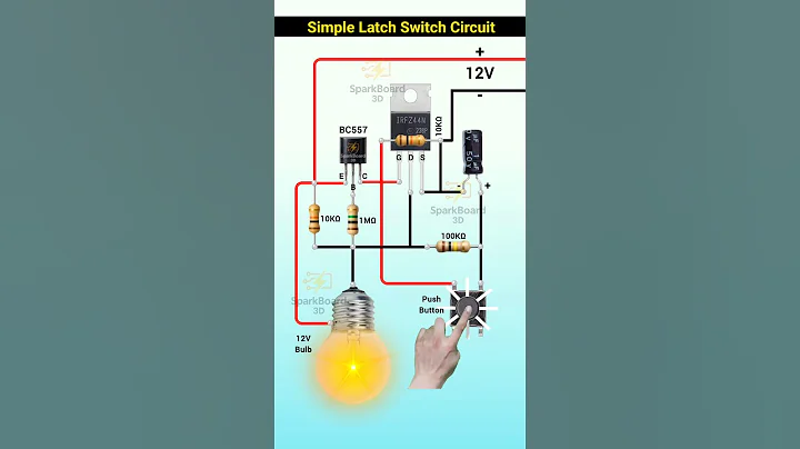 Latch switch circuit | single push button ON OFF switch #circuit #diyproject