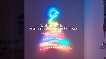 Wall Hanging Christmas Tree App Control Programmable Digital Pixel RGB LED Lights #HelloFairyAPP