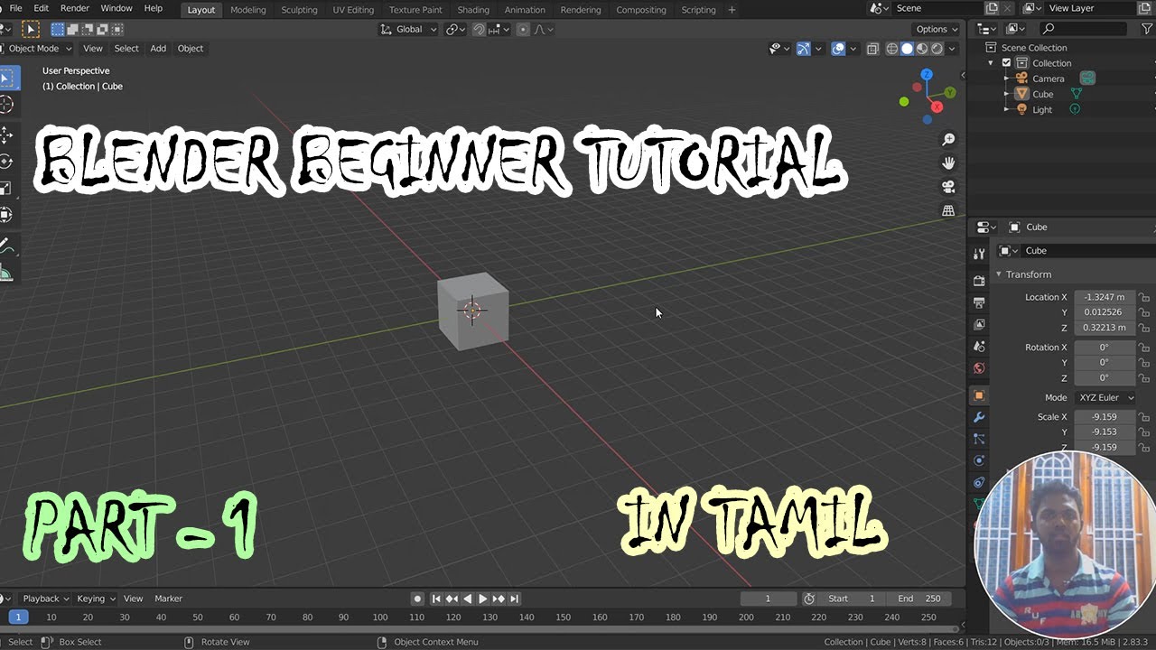 Blender Tutorial Video Part 1 || Explained In Tamil || Andrew's ...